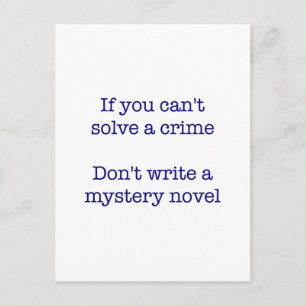 If you can't solve a crime.. postcard