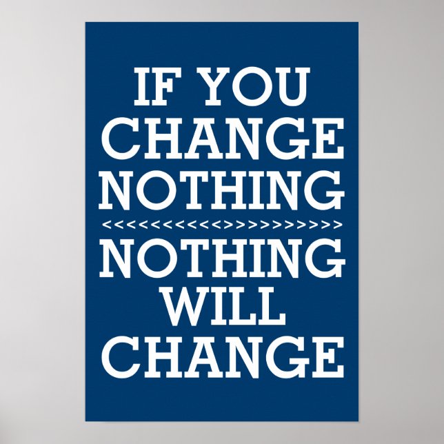 If you change nothing poster (Front)