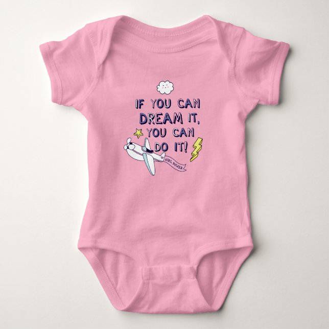 If You Dream It You Can Do It Baby Bodysuit (Front)