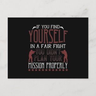 If You Find Yourself In A Fair Fight Announcement Postcard