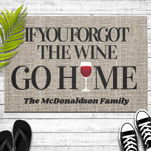 If You Forgot The Wine Go Home Funny Welcome Mat