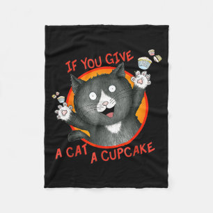 If You Give a Cat a Cupcake Fleece Blanket