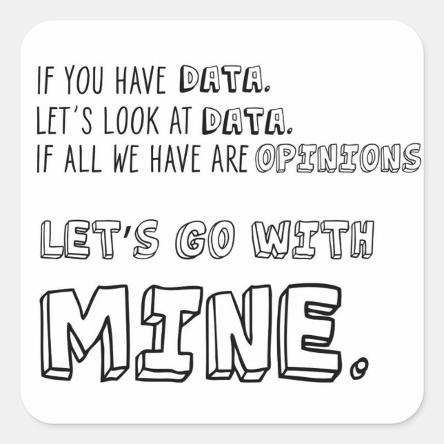 If you have data let's look at data. Fun stickers (Front)