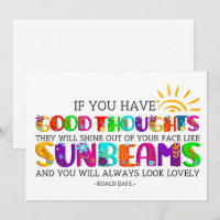 If You Have Good Thoughts They Will Shine Out