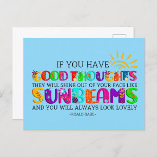 If You Have Good Thoughts They Will Shine Out  Postcard