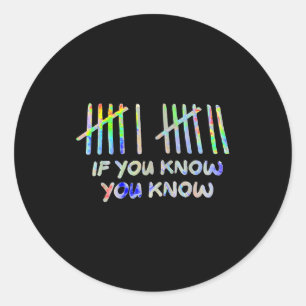 If You Know You Know 67 Six Seven Meme  Classic Round Sticker