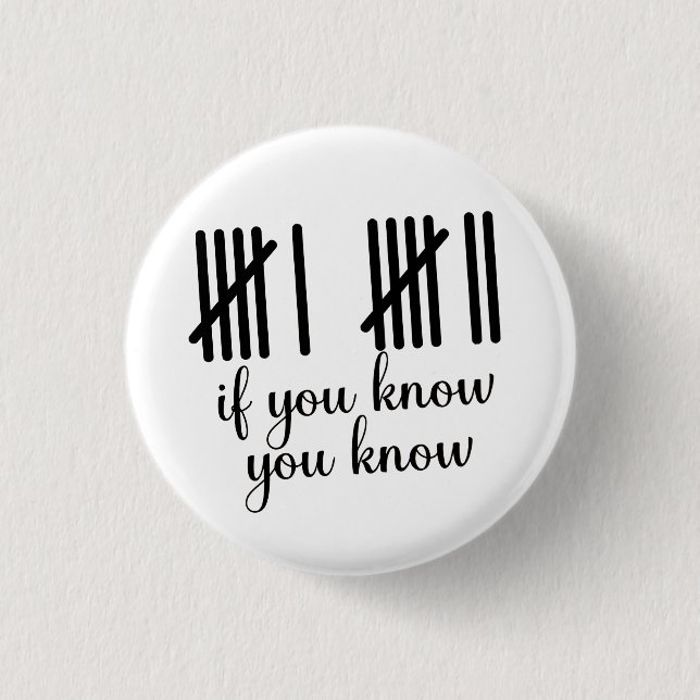 If You Know You Know Six Seven 6 7 Math  3 Cm Round Badge (Front)