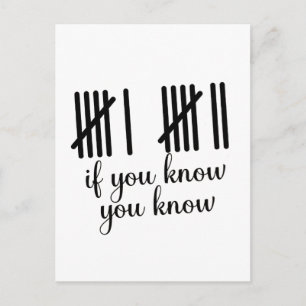 If You Know You Know Six Seven 6 7 Math Postcard