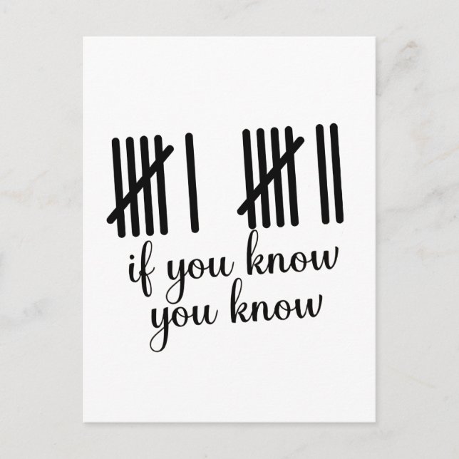 If You Know You Know Six Seven 6 7 Math  Postcard (Front)