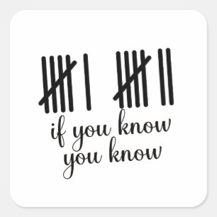 If You Know You Know Six Seven 6 7 Math  Square Sticker