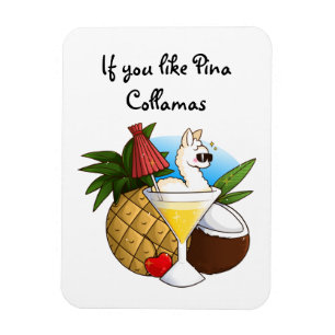 If You Like Pina Collamas Deck of Cards Magnet