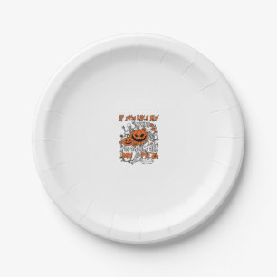If You Like Pumpkins Halloween Skeleton Pie_1 Paper Plate