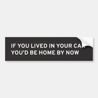 If You Lived in Your Car... Bumper Sticker