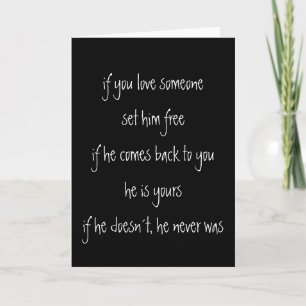 if you love him, quote card