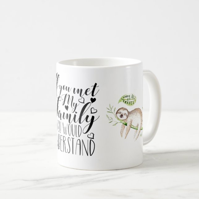 “If You Met My Family/You’d Understand” Coffee Mug (Front Right)