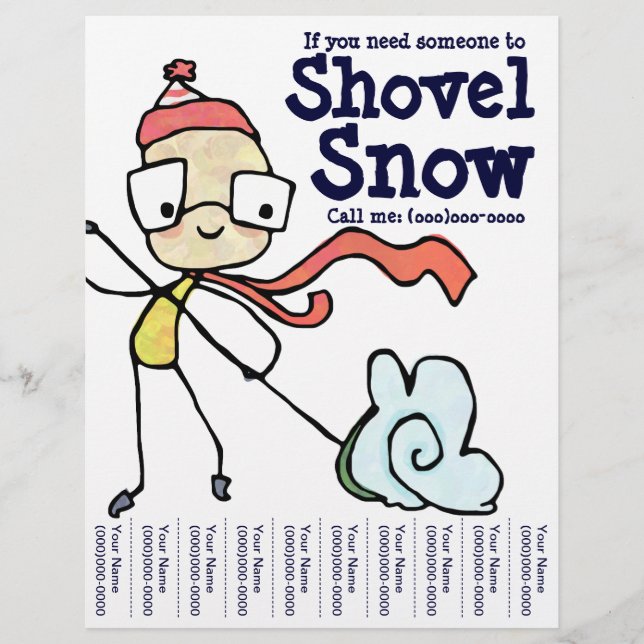 If you need someone to Shovel Snow! Flyer (Front)