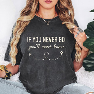 If You Never Go You'll Never Know Travel Art T-Shirt