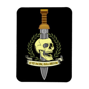 If You See Pacem, For Bellum.. Skull Magnet