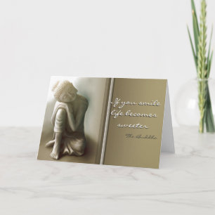 If you smile...Buddha Quote Greeting Card