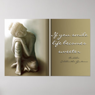 If you smile...Buddha Quote Poster
