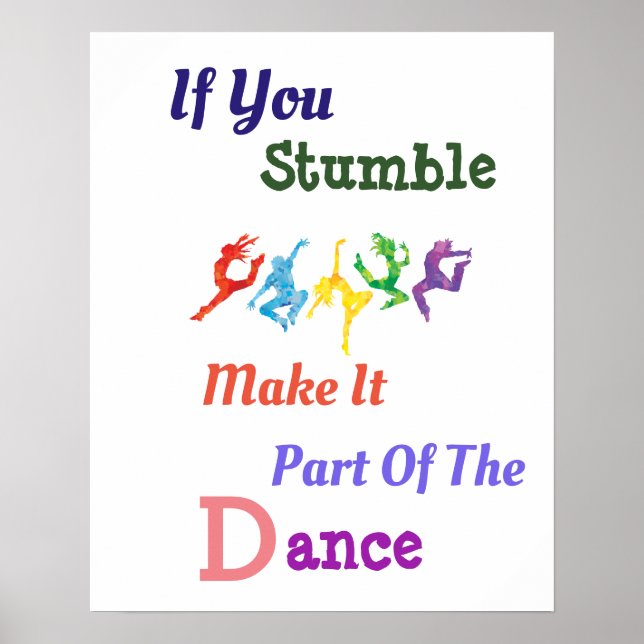 If You Stumble Inspirational Poster (Front)