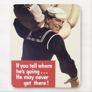 If you tell where he's going... mouse pad