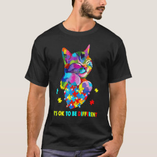 If You Want To Be Cool Just Be Yourself Cat Autism T-Shirt