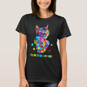 If You Want To Be Cool Just Be Yourself Cat Autism T-Shirt