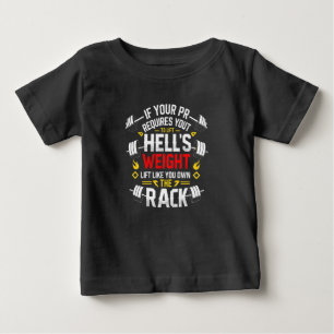 If your pr gym motivation quote with white text baby T-Shirt