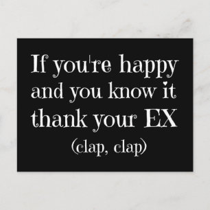 If You're Happy Funny Quote Postcard