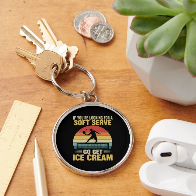 If You're Looking For A Soft Serve Pickleball  Key Ring (Desk)