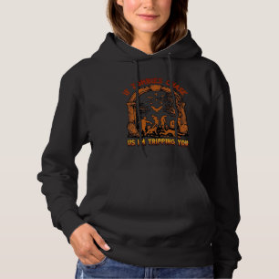 If Zombies Chase Us Im Tripping You Graveyard Bats Hoodie