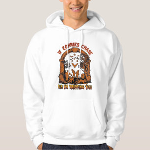 If Zombies Chase Us Im Tripping You Graveyard Bats Hoodie