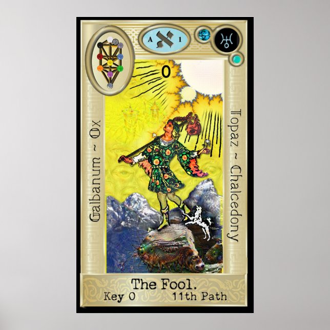 Ifdawn Deepdream Tarot Key 0 ~ The Fool Poster (Front)