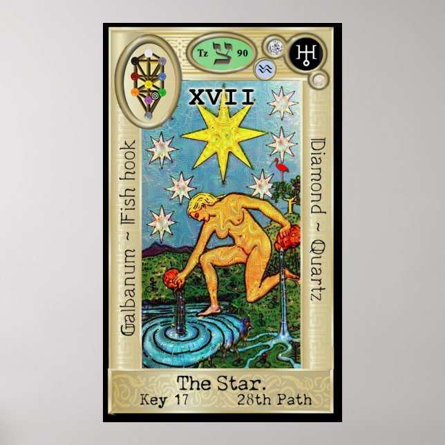Ifdawn Deepdream Tarot Key 17 ~ The Star Poster (Front)
