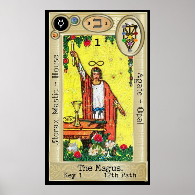 Ifdawn Deepdream Tarot Key 1 ~ The Magus Poster (Front)