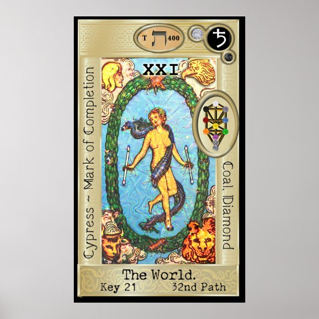 Ifdawn Deepdream Tarot Key 21 ~ The World Poster (Front)