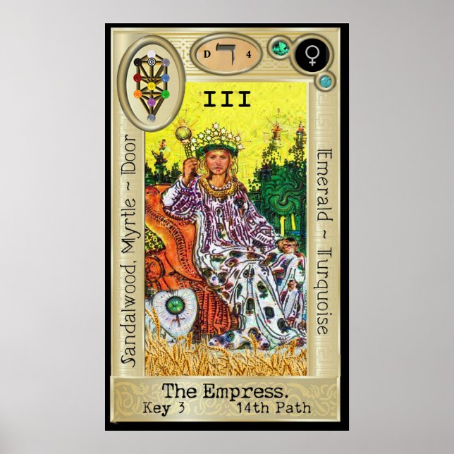 Ifdawn Deepdream Tarot Key 3 ~ The Empress Poster (Front)