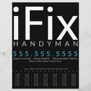 iFix. Handyman Repair Business Customisable Flyer