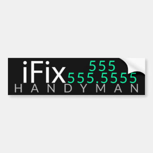 iFix. Handyman. Repair Business Promotional Bumper Sticker