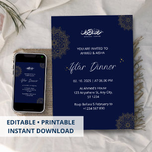 Iftar dinner invitation ramadan navvy