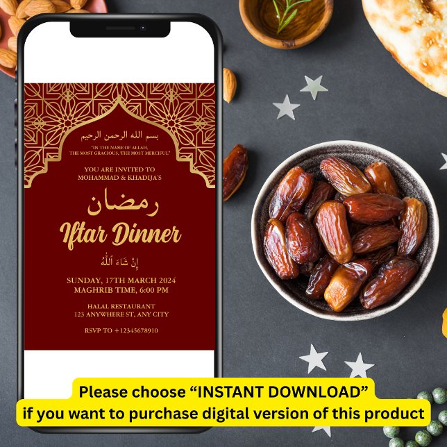 IFTAR PARTY IFTAR DINNER Invitation (Creator Uploaded)