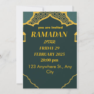 Iftar party invitation,my Birthday in ramadan, Invitation