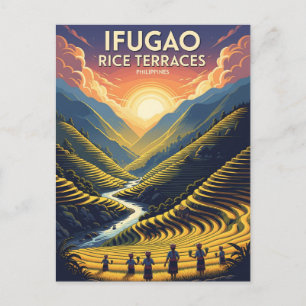 Ifugao Rice Terraces Philippines Travel Postcard