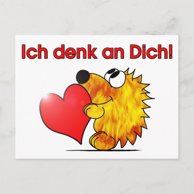 Igel - Ich denk an Dich Postcard (Front)