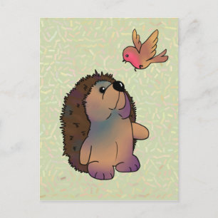 Igel und Vogel Postcard
