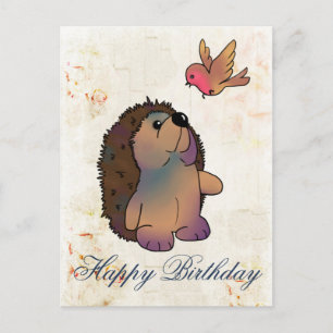 Igel und Vogel Postcard
