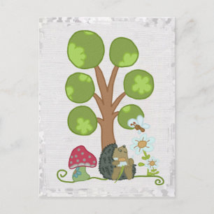 Igel unterm Baum Postcard