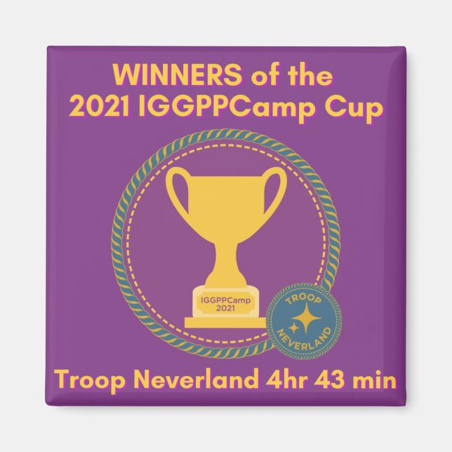 IGGPPCamp 2021 Camp Cup Winner Magnet (Front)