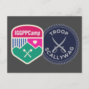 IGGPPCamp 2022 Troop Pride Postcard blue